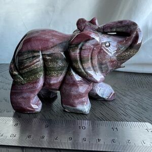 Ocean jasper carved elephant